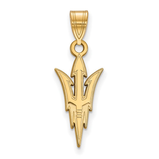 10K Yellow Gold Logoart Arizona State University Pitchfork Large Pendant