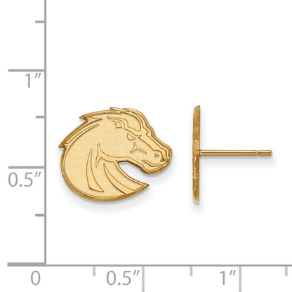 Gold Plated Sterling Silver Logoart Boise State University Bronco Small Post Earrings