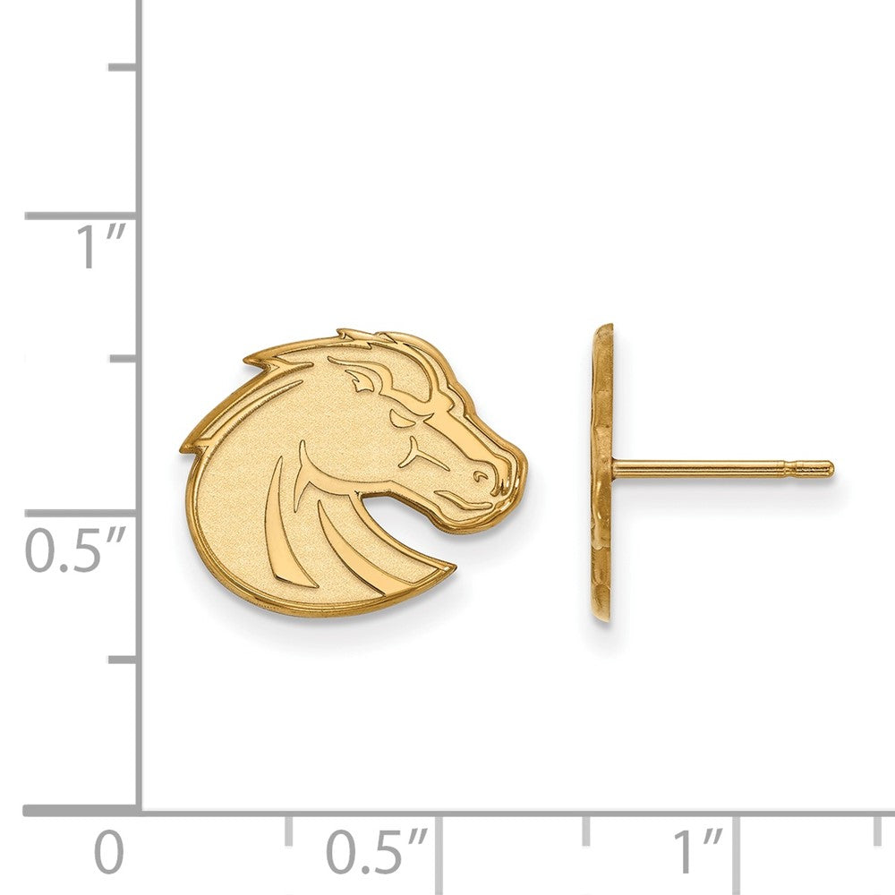14K Yellow Gold Logoart Boise State University Bronco Small Post Earrings