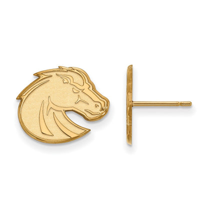 Gold Plated Sterling Silver Logoart Boise State University Bronco Small Post Earrings