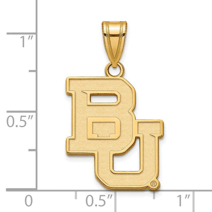 10K Yellow Gold Logoart Baylor University Bears Large Pendant