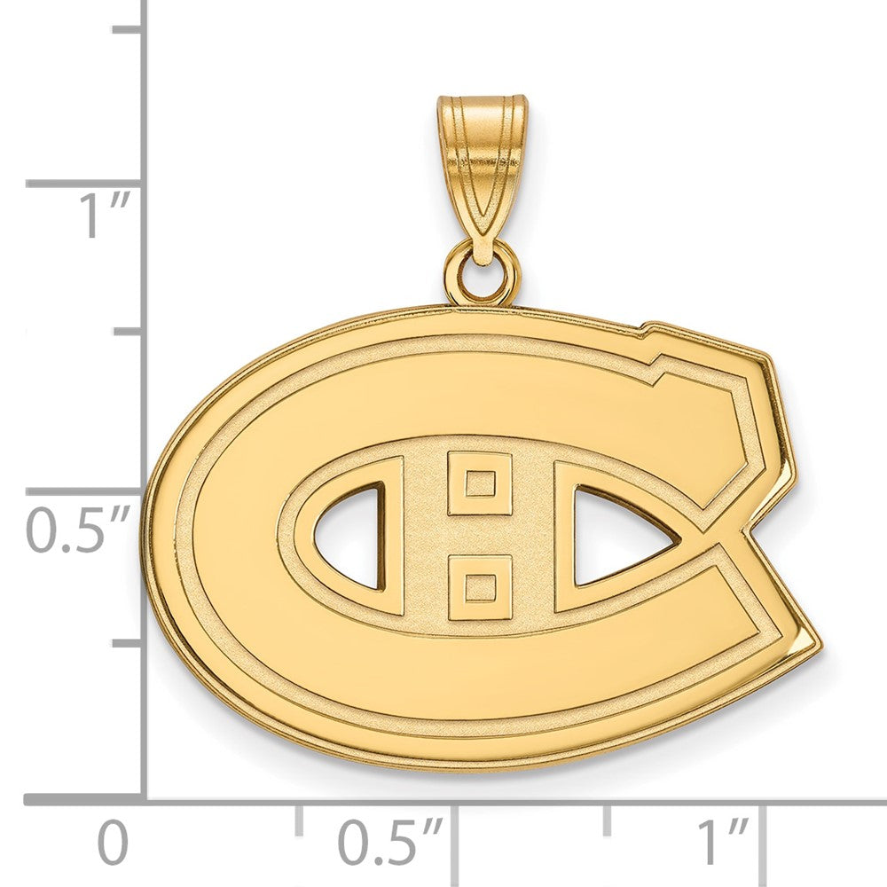 14K Yellow Gold Nhl Logoart Montreal Canadiens Large Pendant