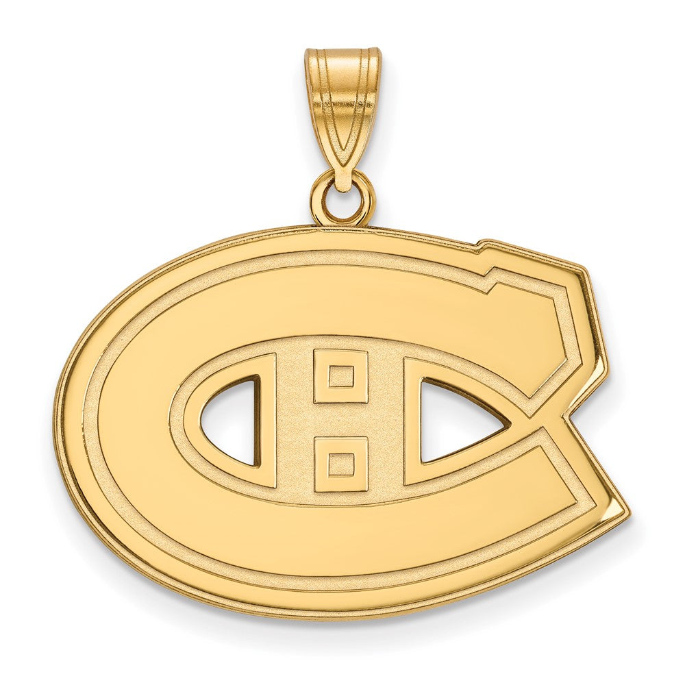 10K Yellow Gold Nhl Logoart Montreal Canadiens Large Pendant