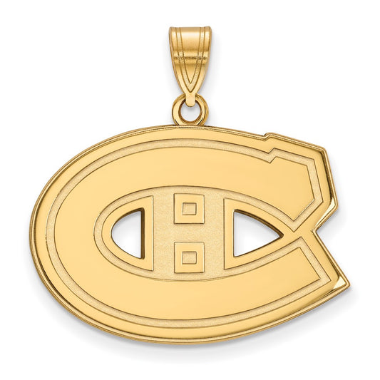 14K Yellow Gold Nhl Logoart Montreal Canadiens Large Pendant