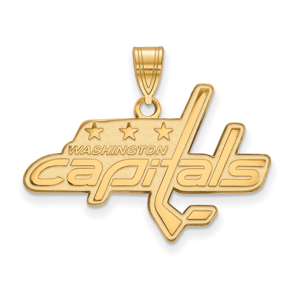 Gold Plated Sterling Silver Nhl Logoart Washington Capitals Large Pendant