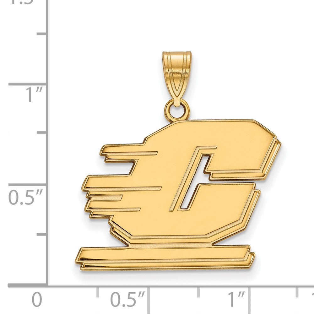 14K Yellow Gold Logoart Central Michigan University Letter C Large Pendant