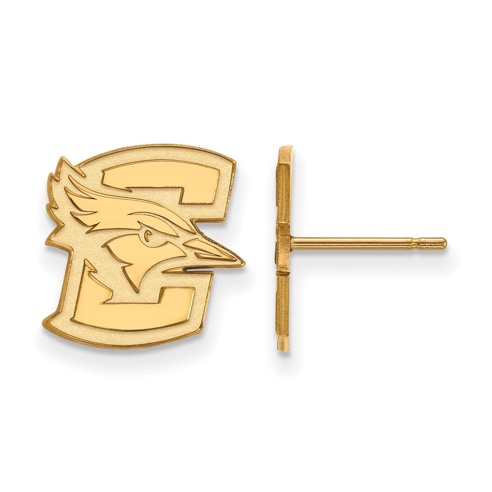 Gold Plated Sterling Silver Logoart Creighton University Bluejay Small Post Earrings
