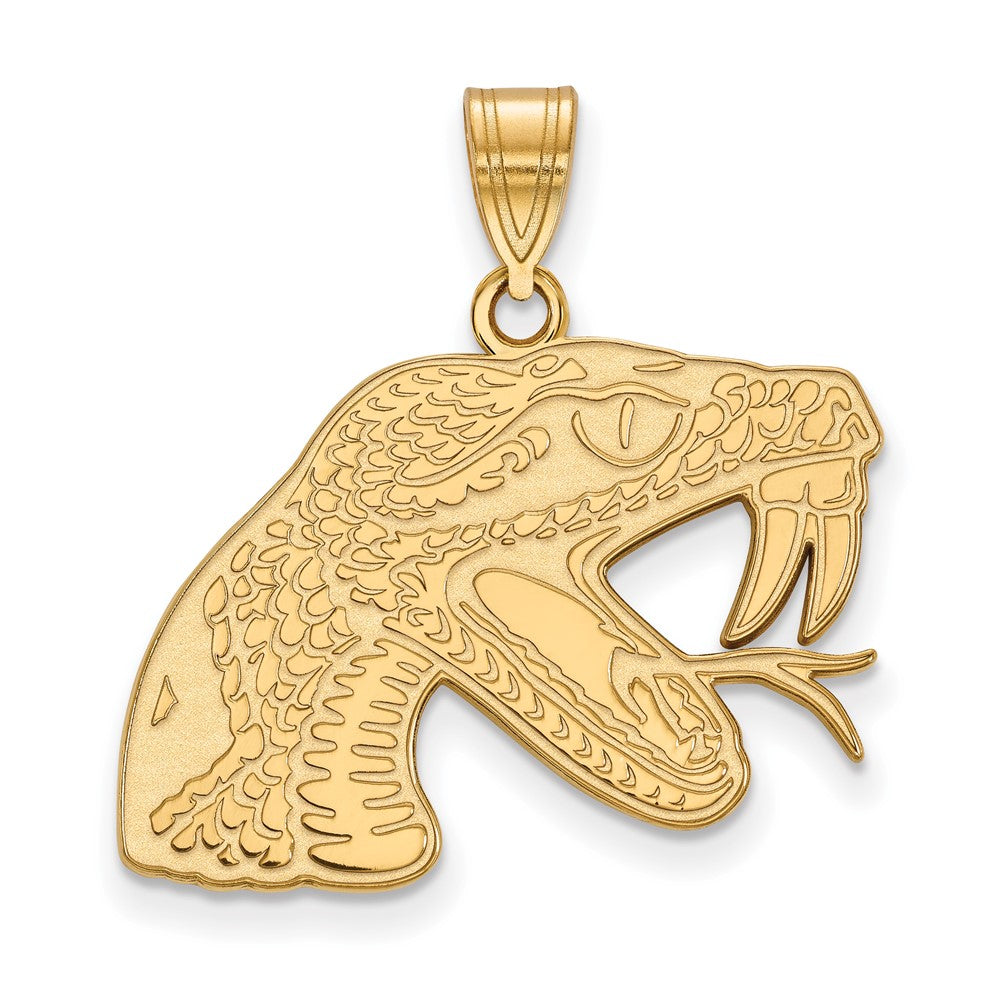 14K Yellow Gold Logoart Florida A And M University Rattler Large Pendant