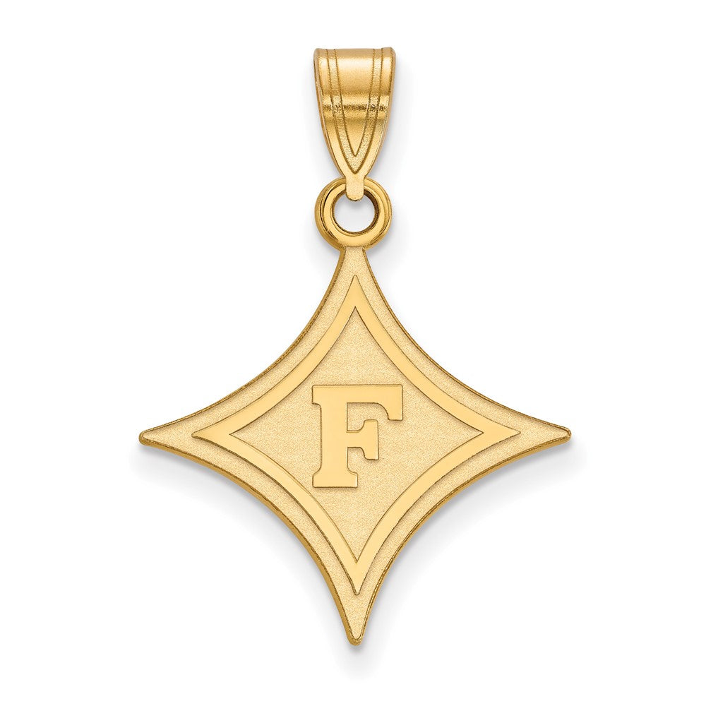 14K Yellow Gold Logoart Furman University Large Pendant