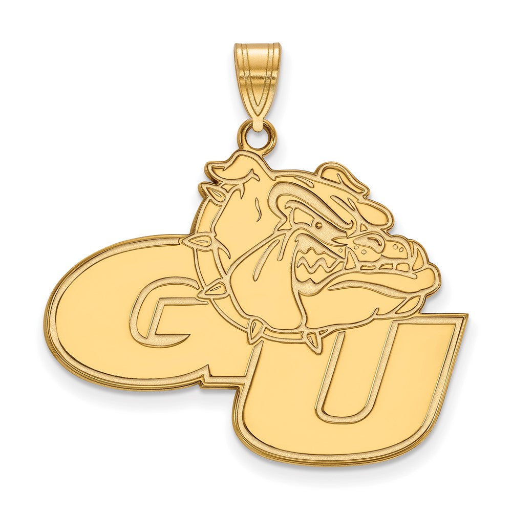 Gold Plated Sterling Silver Logoart Gonzaga University G U Bulldog Extra Large Pendant