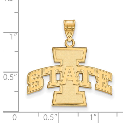 14K Yellow Gold Logoart Iowa State University Large Pendant
