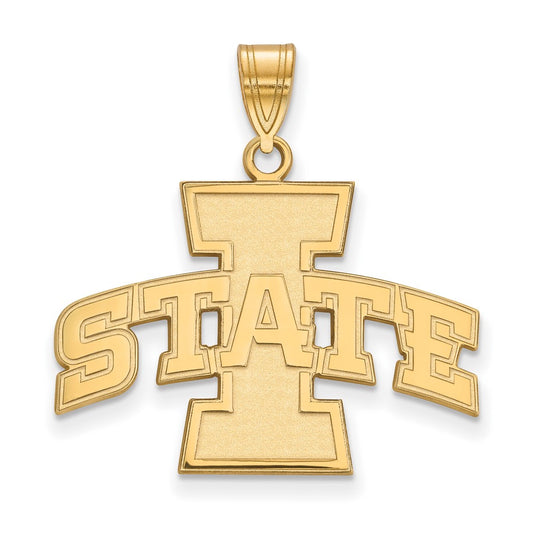 14K Yellow Gold Logoart Iowa State University Large Pendant