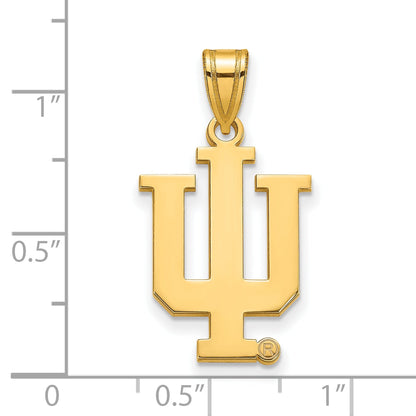 Gold Plated Sterling Silver Logoart Indiana University I U Large Pendant