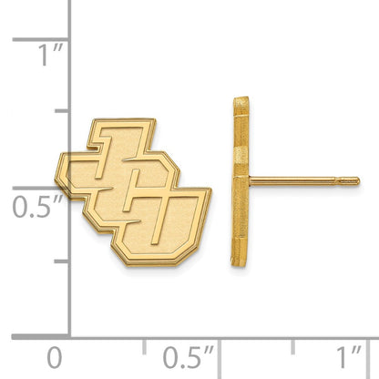 Gold Plated Sterling Silver Logoart John Carroll University Small Post Earrings