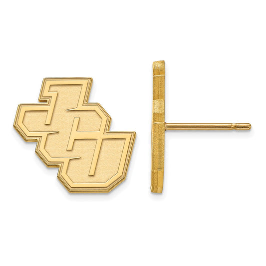 Gold Plated Sterling Silver Logoart John Carroll University Small Post Earrings