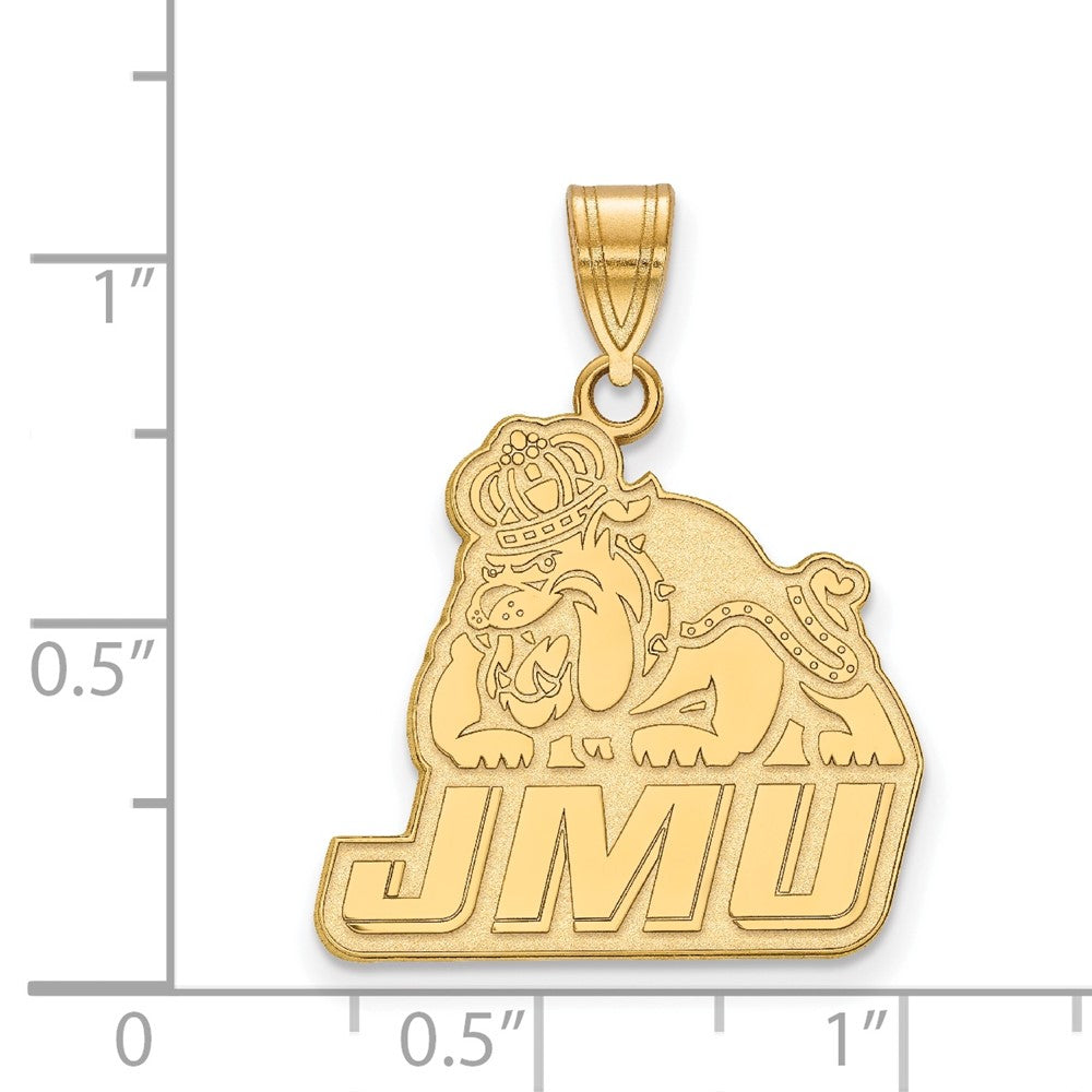 10K Yellow Gold Logoart James Madison University Large Pendant