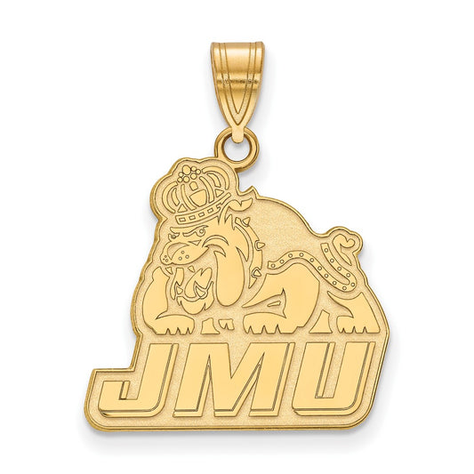 Gold Plated Sterling Silver Logoart James Madison University Large Pendant