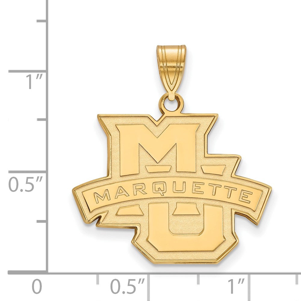10K Yellow Gold Logoart Marquette University Large Pendant