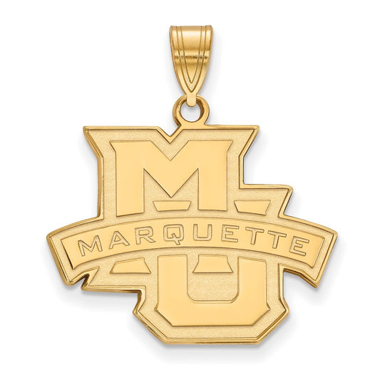 14K Yellow Gold Logoart Marquette University Large Pendant