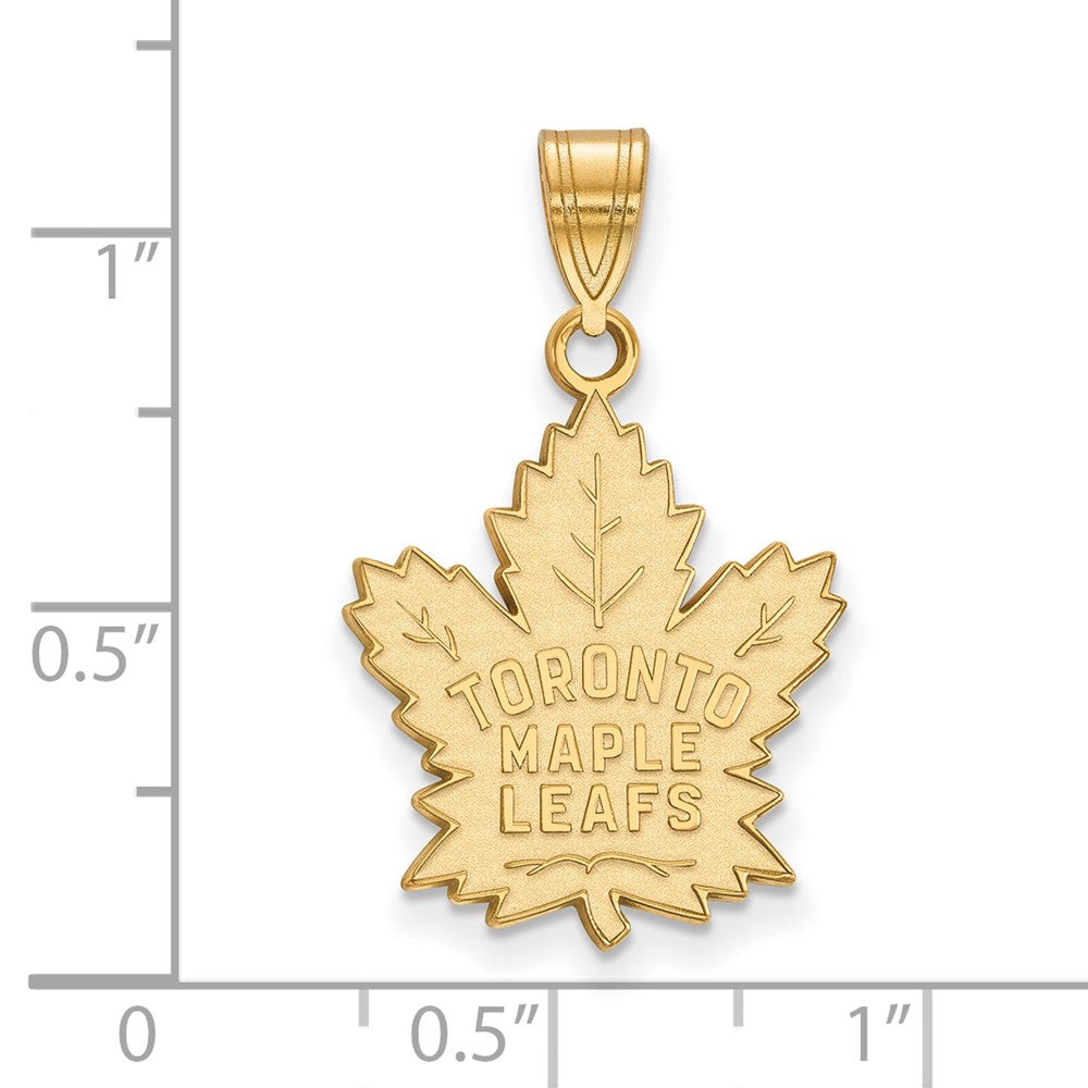 10K Yellow Gold Nhl Logoart Toronto Maple Leafs Large Pendant