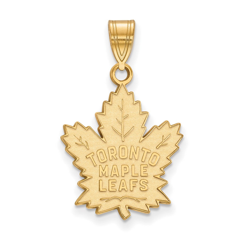 10K Yellow Gold Nhl Logoart Toronto Maple Leafs Large Pendant