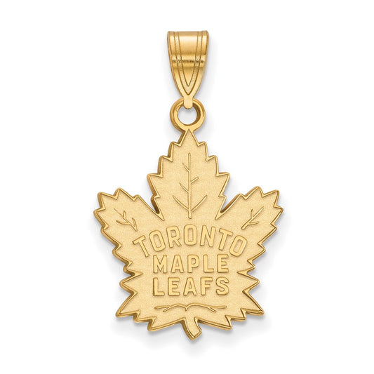 10K Yellow Gold Nhl Logoart Toronto Maple Leafs Large Pendant