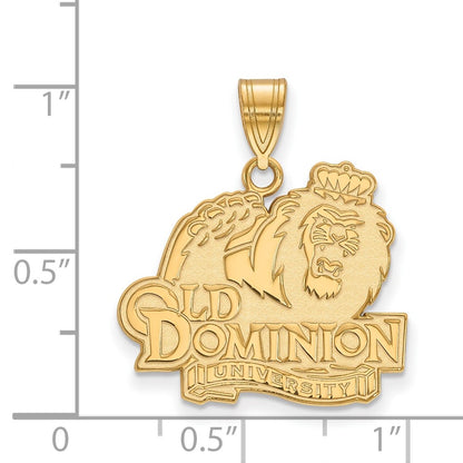 10K Yellow Gold Logoart Old Dominion University Large Pendant
