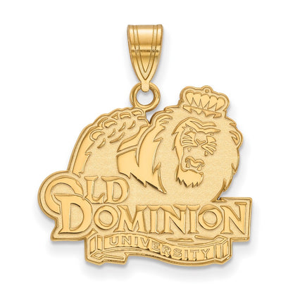 14K Yellow Gold Logoart Old Dominion University Large Pendant