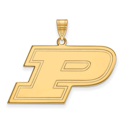 14K Yellow Gold Logoart Purdue University Letter P Large Pendant