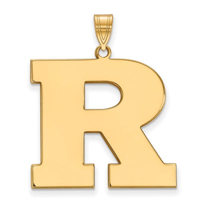 10K Yellow Gold Logoart Rutgers University Letter R Extra Large Pendant
