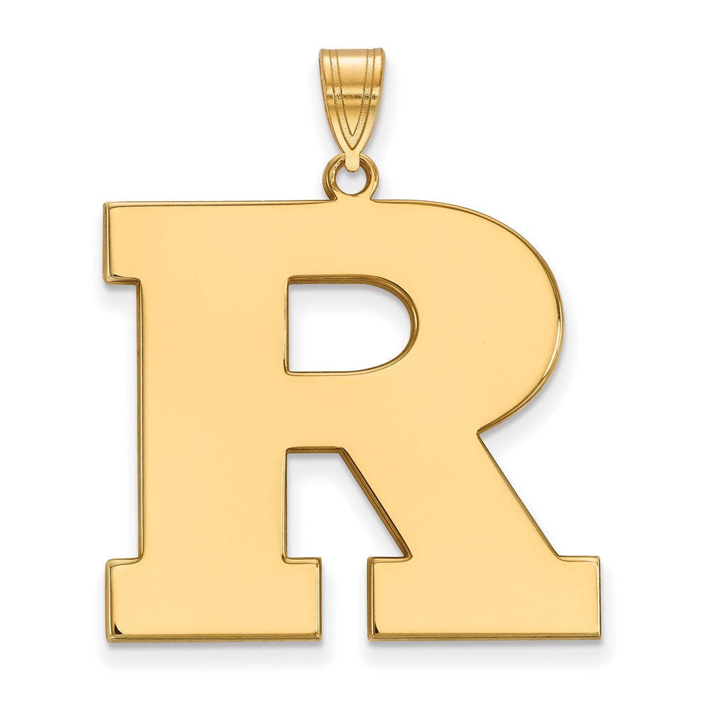 14K Yellow Gold Logoart Rutgers University Letter R Extra Large Pendant