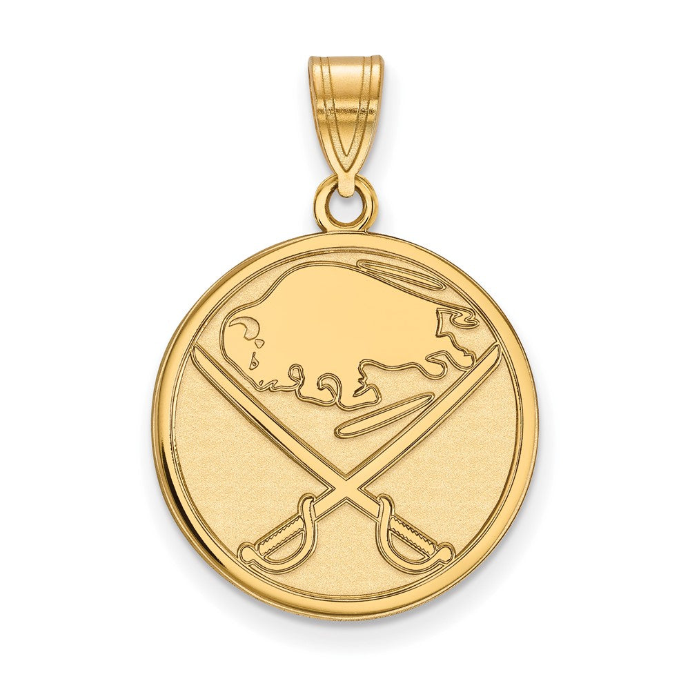14K Yellow Gold Nhl Logoart Buffalo Sabres Large Pendant