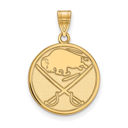 14K Yellow Gold Nhl Logoart Buffalo Sabres Large Pendant