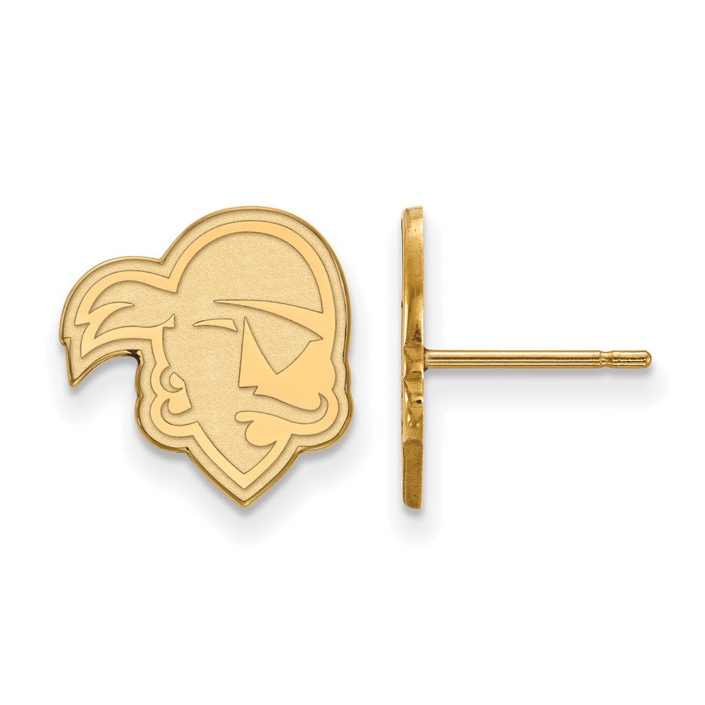 14K Yellow Gold Logoart Seton Hall University Pirate Small Post Earrings