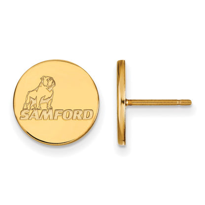 10K Yellow Gold Logoart Samford University Small Post Earrings