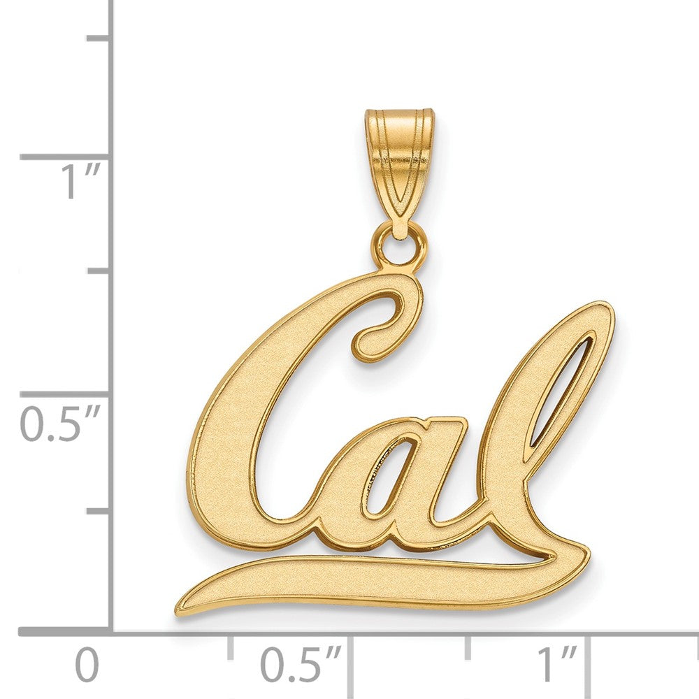Gold Plated Sterling Silver Logoart University Of California Berkeley Large Pendant