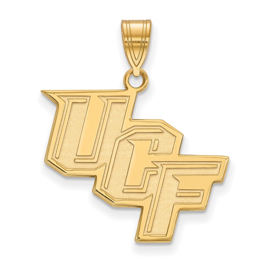 10K Yellow Gold Logoart University Of Central Florida U C F Large Pendant