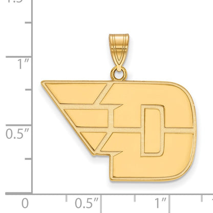 14K Yellow Gold Logoart University Of Dayton Large Pendant