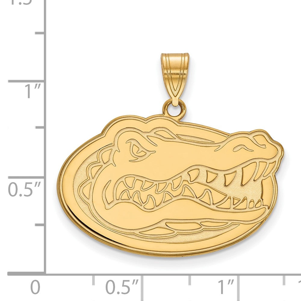 10K Yellow Gold Logoart University Of Florida Gator Large Pendant