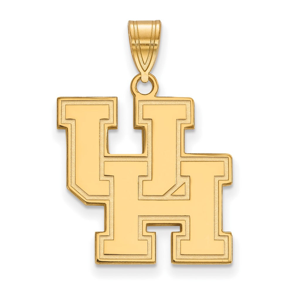 Gold Plated Sterling Silver Logoart University Of Houston U H Large Pendant