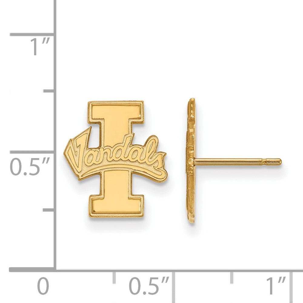 14K Yellow Gold Logoart University Of Idaho Vandals Small Post Earrings