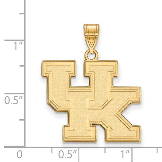 Gold Plated Sterling Silver Logoart University Of Kentucky U K Large Pendant