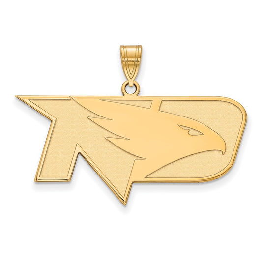 Gold Plated Sterling Silver Logoart University Of North Dakota Large Pendant