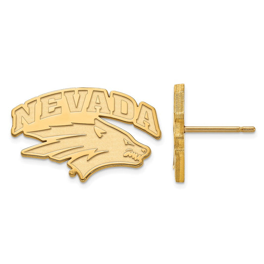 10K Yellow Gold Logoart University Of Nevada Reno Small Post Earrings