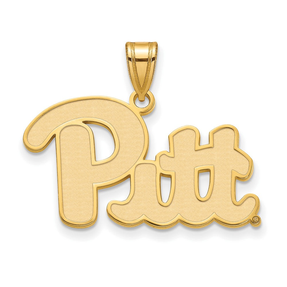 10K Yellow Gold Logoart University Of Pittsburgh Large Pendant