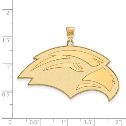 Gold Plated Sterling Silver Logoart University Of Southern Mississippi Eagle Extra Large Pendant