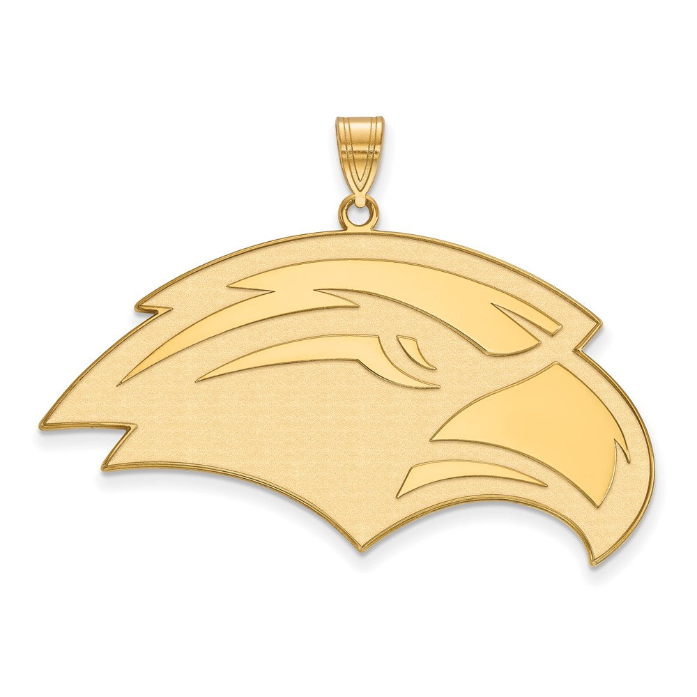 Gold Plated Sterling Silver Logoart University Of Southern Mississippi Eagle Extra Large Pendant