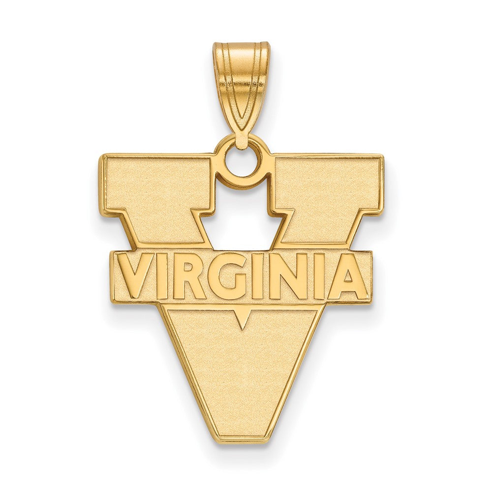 Gold Plated Sterling Silver Logoart University Of Virginia Large Pendant