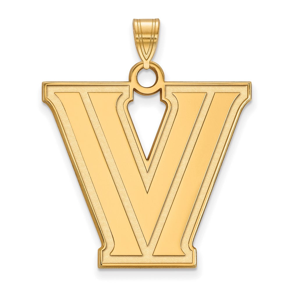 10K Yellow Gold Logoart Villanova University Letter V Extra Large Pendant