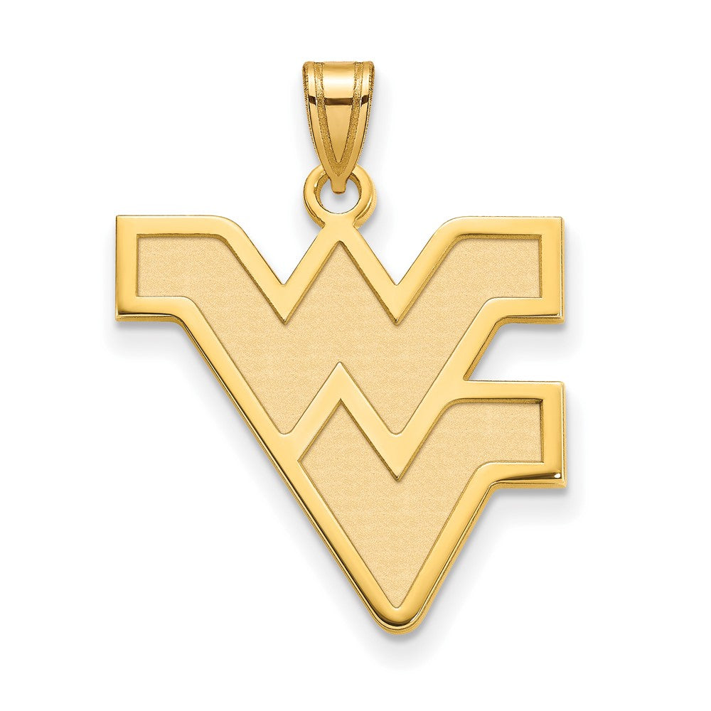 10K Yellow Gold Logoart West Virginia University W V Large Pendant